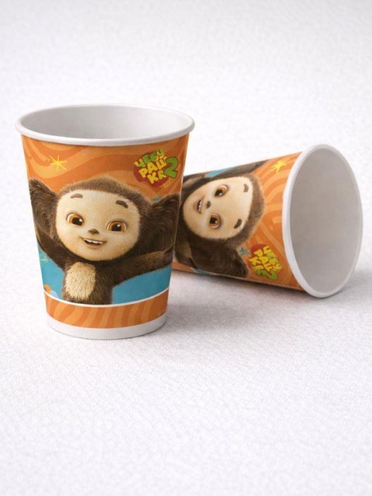 Набор бумажных стаканов "Чебурашка-2", 250 мл 