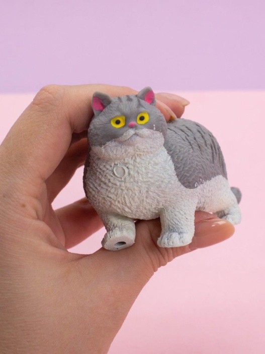 Мялка - антистресс «Fat cat», grey 
