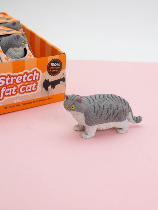 Мялка - антистресс «Fat cat», grey 