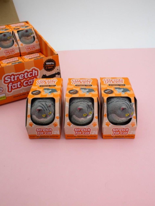 Мялка - антистресс «Fat cat», grey 