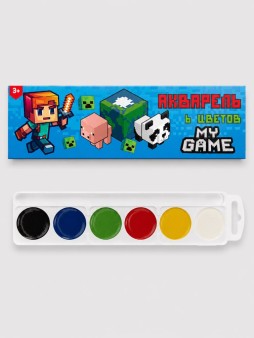 Акварель медовая "My Game", 6 цветов б/к