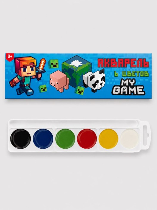 Акварель медовая "My Game", 6 цветов б/к