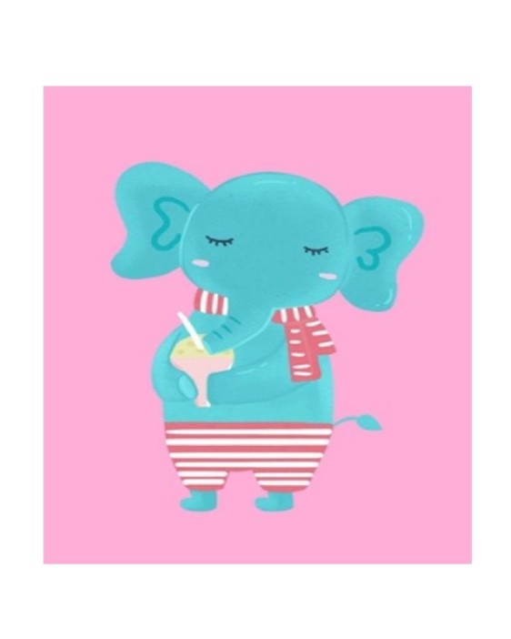 Алмазная мозаика без подрамника "Слоник", 15х20 см 