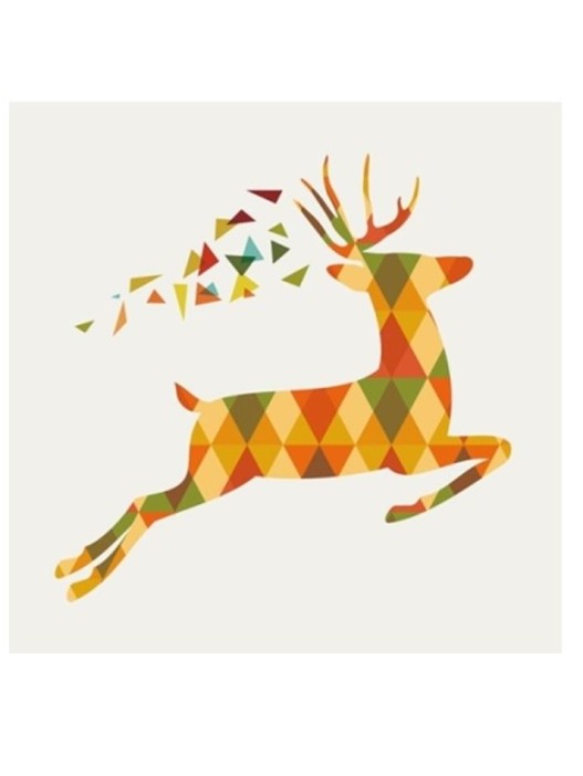 Алмазная мозаика без подрамника &quot;Абстрактный олень&quot;, 15х20 см 