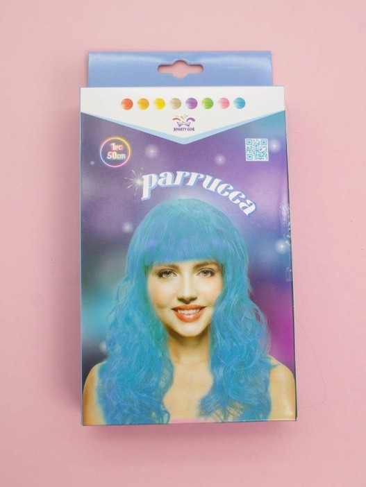 Парик карнавальный &quot;Vivid&quot;, blue (50 см) 