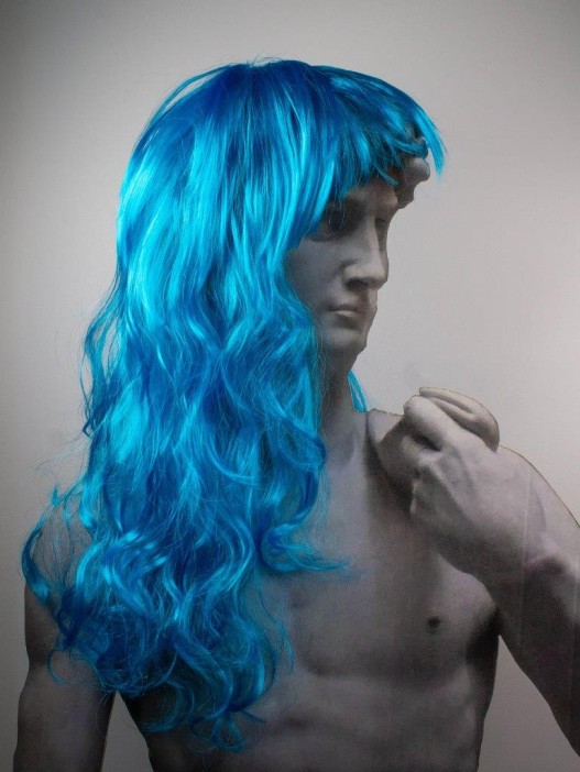 Парик карнавальный &quot;Vivid&quot;, blue (50 см) 