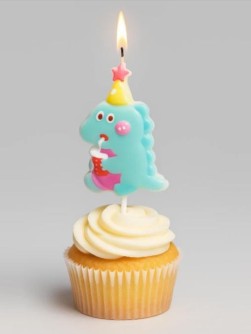 Свеча для торта "Dino flame", (15 см)