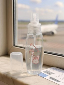 Дорожная бутылочка "Bear rabbit", pink (85 ml)