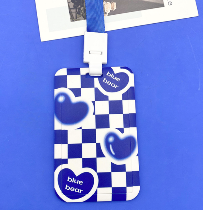 Футляр для карт на ленте &quot;Blue bear&quot;, heart 