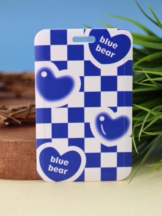 Футляр для карт на ленте &quot;Blue bear&quot;, heart 