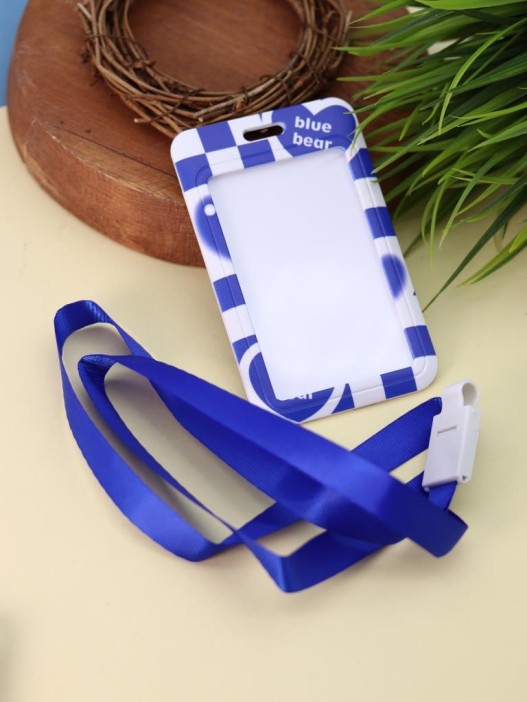 Футляр для карт на ленте &quot;Blue bear&quot;, heart 