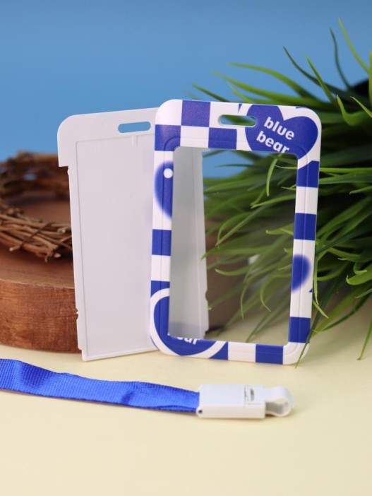 Футляр для карт на ленте &quot;Blue bear&quot;, heart 