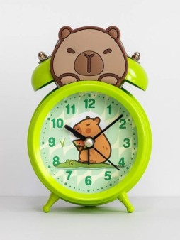 Часы-будильник «Capy moments», green