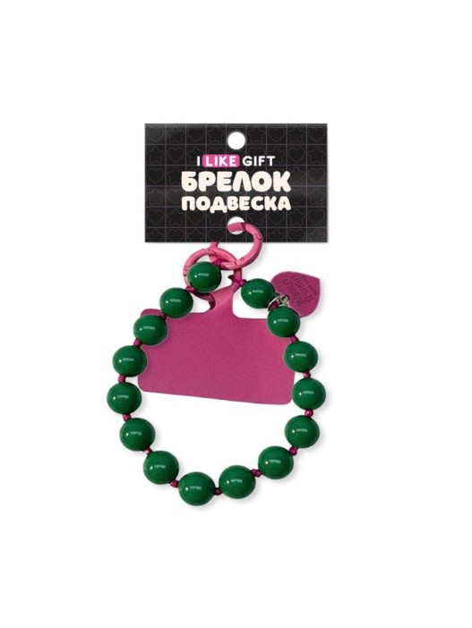 Брелок-подвеска для телефона iLikeGift «Heart charm», green 