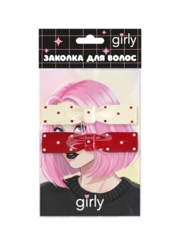Набор заколок для волос GIRLY 2 шт. "Бантики"