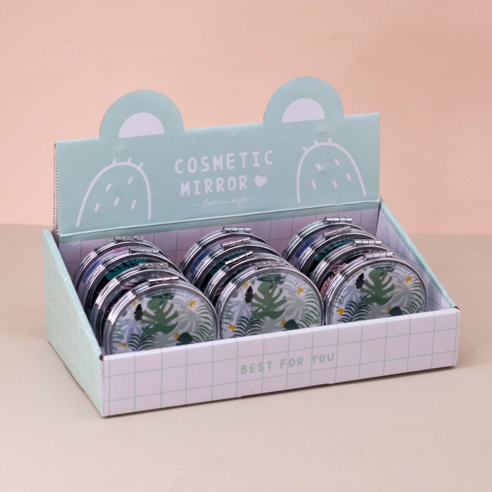 Зеркало "Leaves black sparkles blue" 