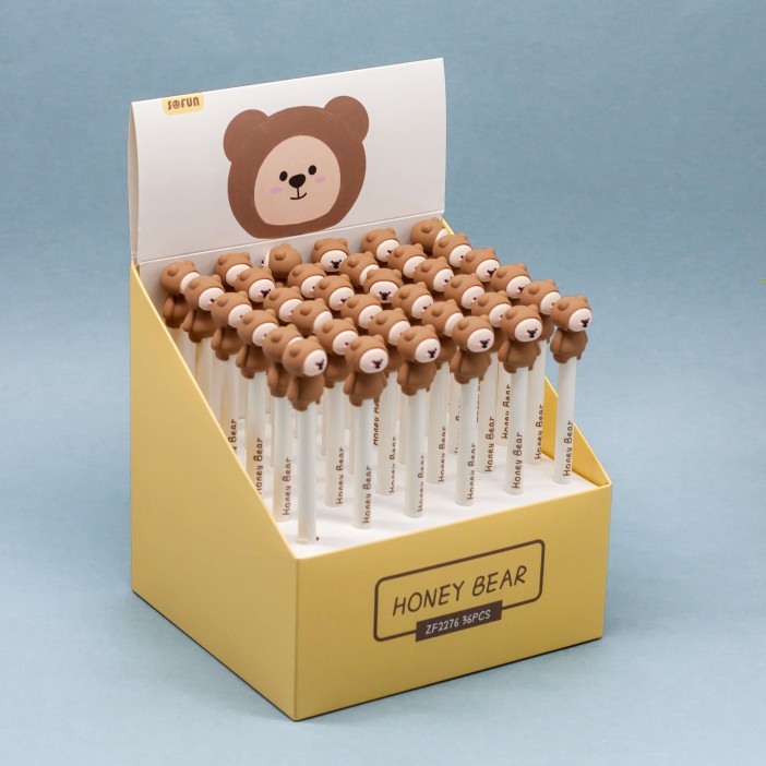 Ручка &quot;Honey bear white&quot;, шоубокс 36шт. 