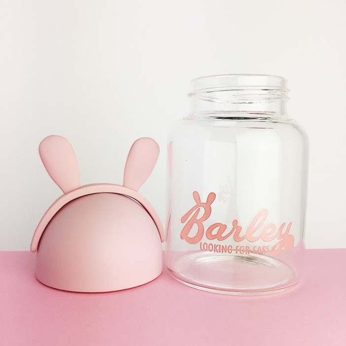 Бутылка "Barley" зайчик pink 