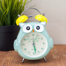 Часы-будильник "Owl", green