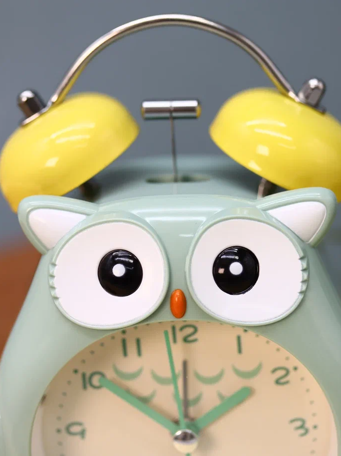 Часы-будильник "Owl", green