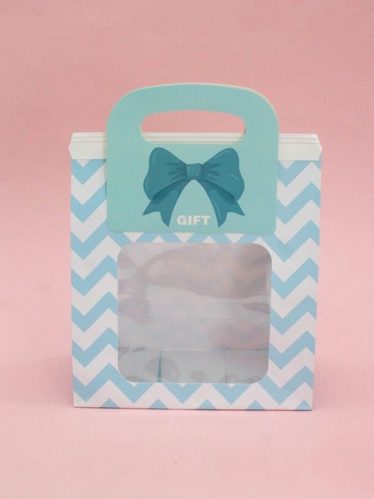 Пакет подарочный «Bag with a window», blue (17*18,5*8) 