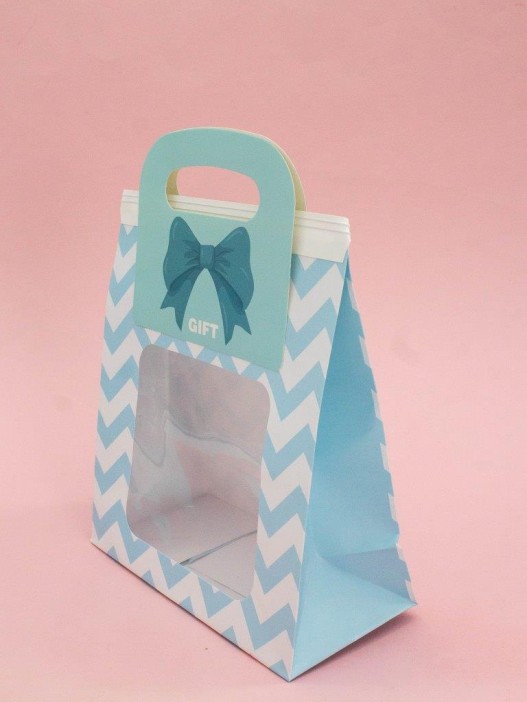 Пакет подарочный «Bag with a window», blue (17*18,5*8) 