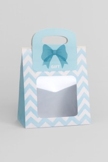 Пакет подарочный «Bag with a window», blue (17*18,5*8)
