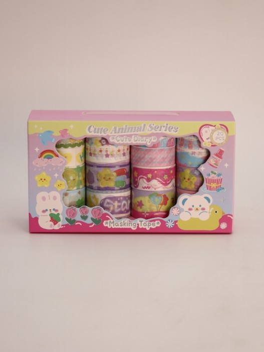Набор декоративного скотча 20 шт. &quot;Cute animal&quot; 