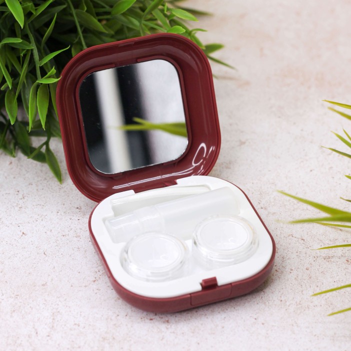Контейнер для линз «Smooth», red 
