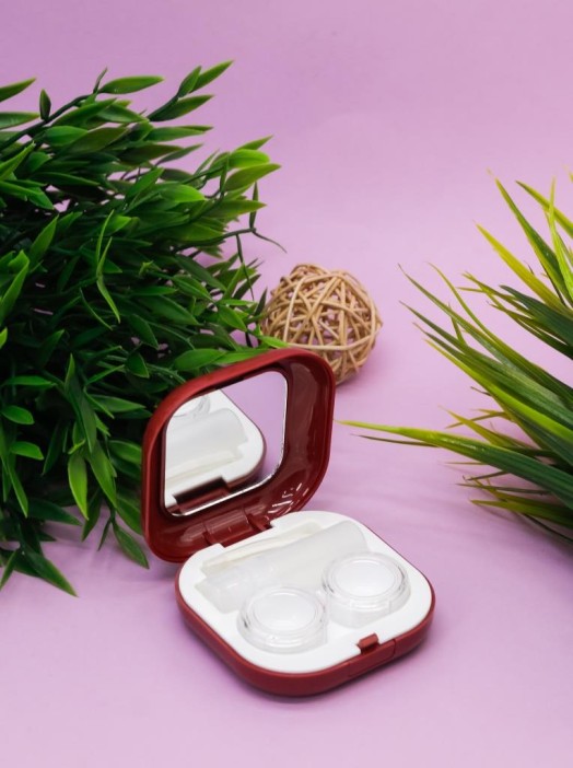 Контейнер для линз «Smooth», red 