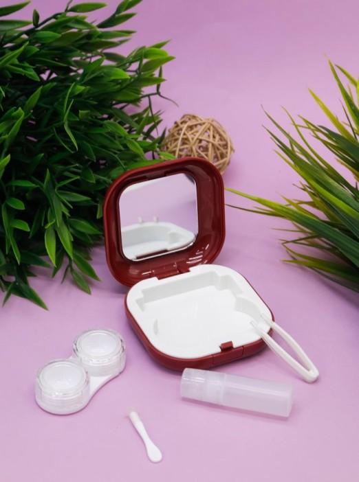 Контейнер для линз «Smooth», red 