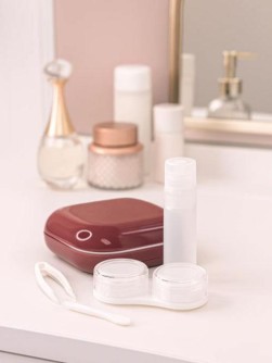 Контейнер для линз «Smooth», red