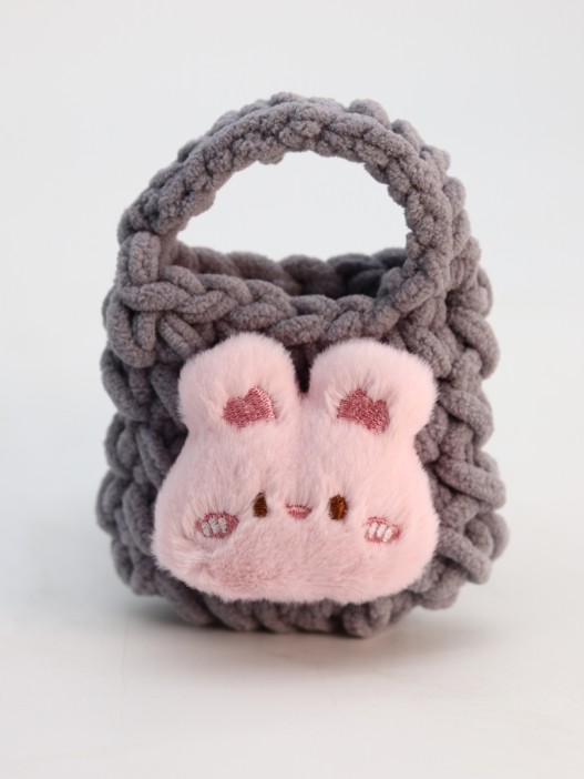 Сумочка для наушников &quot;Bunny&quot;, grey (11.5*9.5 см) 