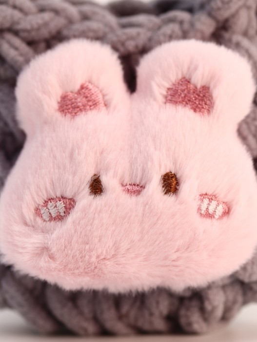 Сумочка для наушников &quot;Bunny&quot;, grey (11.5*9.5 см) 