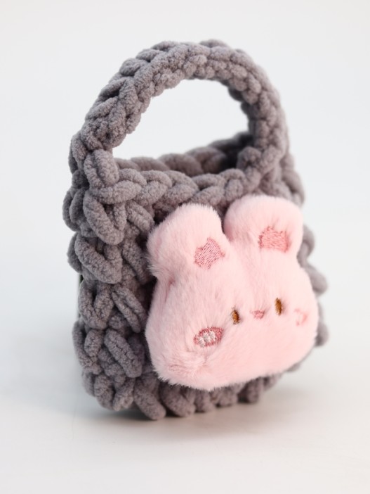 Сумочка для наушников &quot;Bunny&quot;, grey (11.5*9.5 см) 