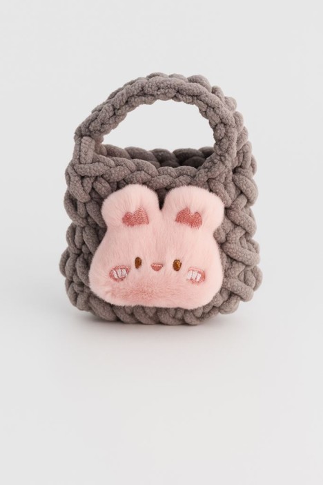 Сумочка для наушников &quot;Bunny&quot;, grey (11.5*9.5 см) 