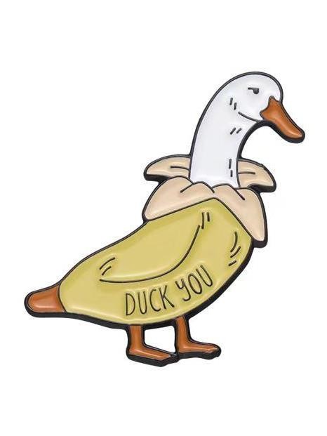 Значок металлический iLikeGift &quot;Banana duck you&quot; 