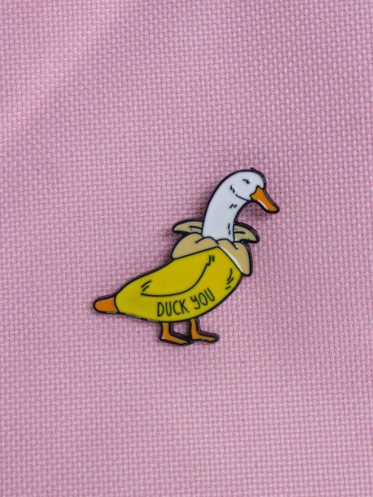 Значок металлический iLikeGift &quot;Banana duck you&quot; 