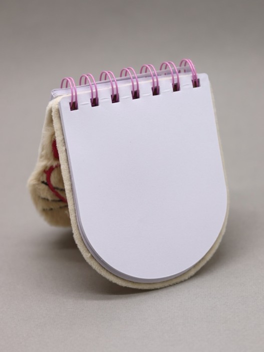 Блокнот плюшевый «Heart Glasses pink», cat (13*10 см) 