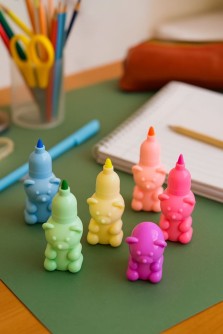 Маркер текстовыделитель "Rainbow bear", 5 в 1, mix