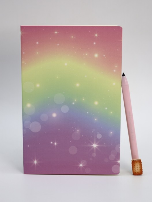 Блокнот (А5) &quot;Rainbow pattern&quot;, pink (14.5*21) 