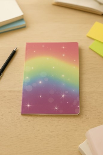 Блокнот (А5) "Rainbow pattern", pink (14.5*21)