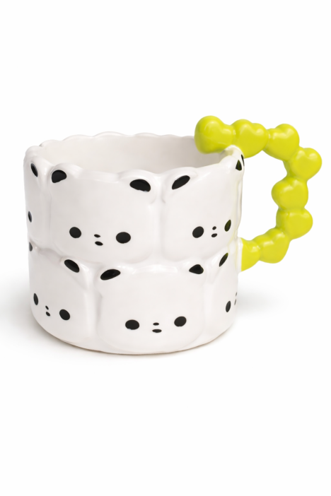 Кружка керамическая "Милая панда", белая, 380 мл 