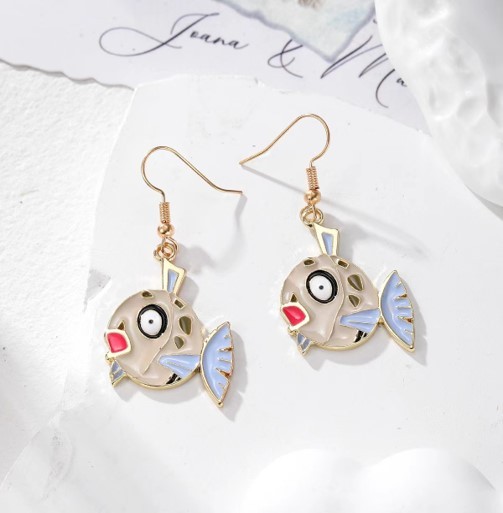 Серьги GIRLY &quot;Round fish&quot; 