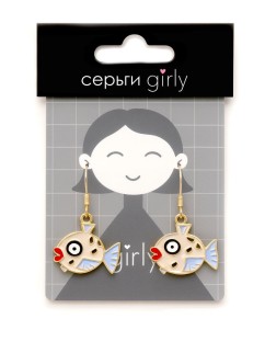 Серьги GIRLY &quot;Round fish&quot;