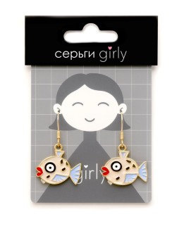 Серьги GIRLY "Round fish"