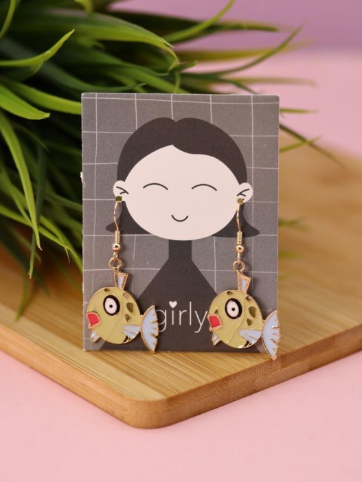 Серьги GIRLY &quot;Round fish&quot; 