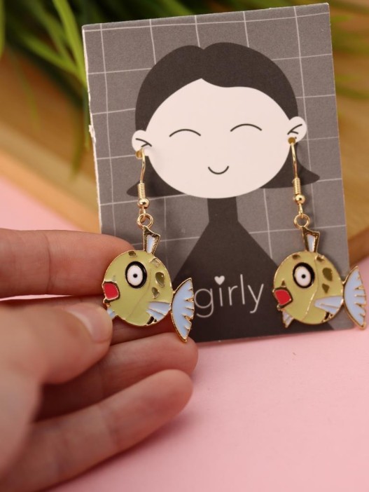 Серьги GIRLY &quot;Round fish&quot; 