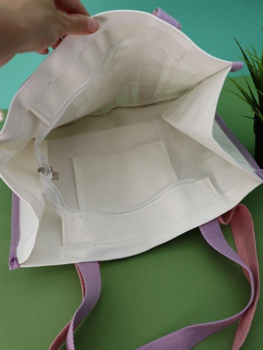 Сумка шоппер &quot;Capybara on bread&quot;, pink (33.5*16*29 см) 