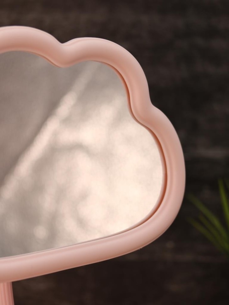 Зеркало настольное GIRLY "Большое облако", розовое